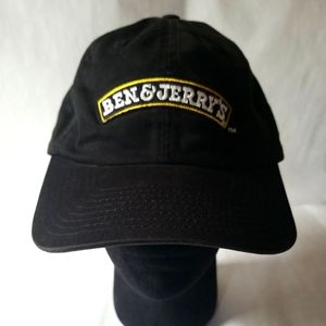 Ben & Jerry's Cap Hat Adjustable Back Black